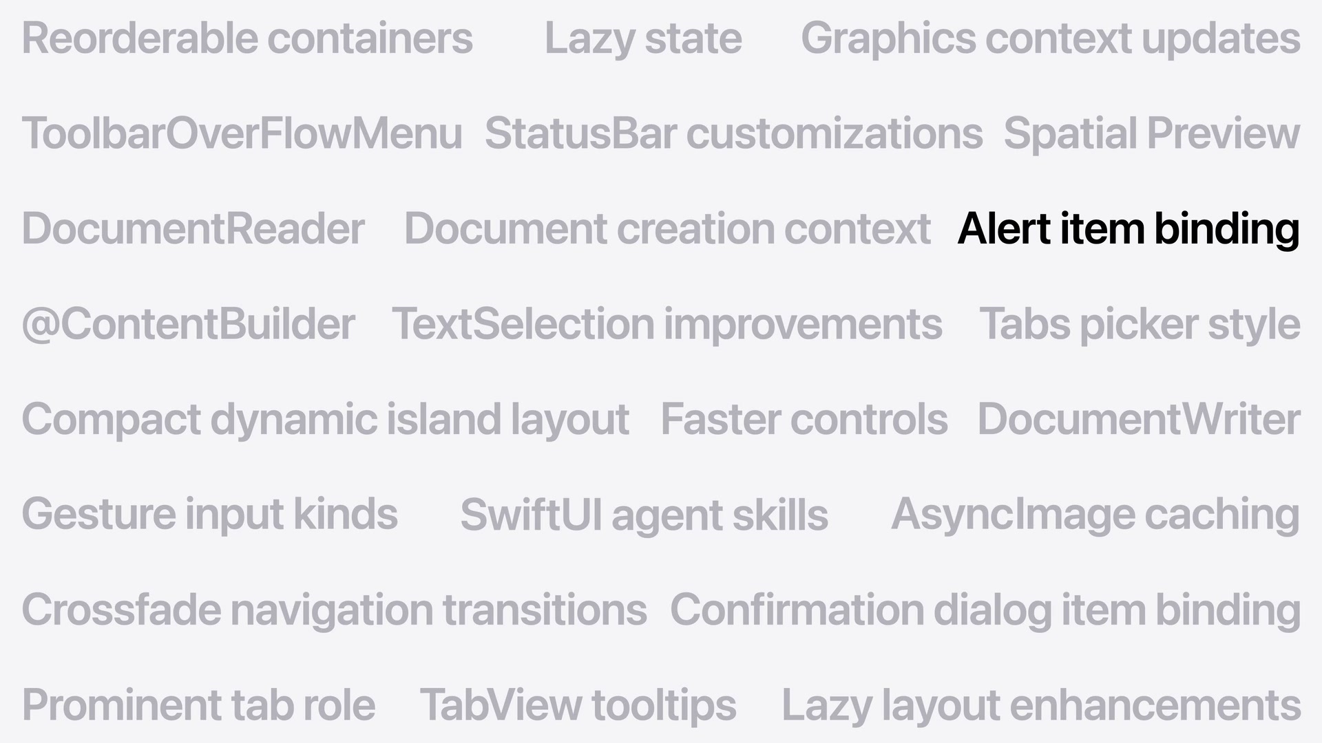 SwiftUI Features Bento Grid